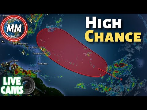 Gabrielle Likely To Form This Week | Now with LIVE Caribbean Cameras