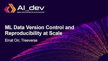 ML Data Version Control and Reproducibility at Scale - Einat Orr, Treeverse