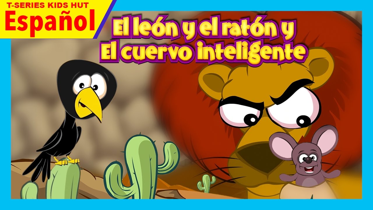El león y el ratón y El cuervo inteligente cuentos en El león y el ratón y El cuervo inteligente cuentos en