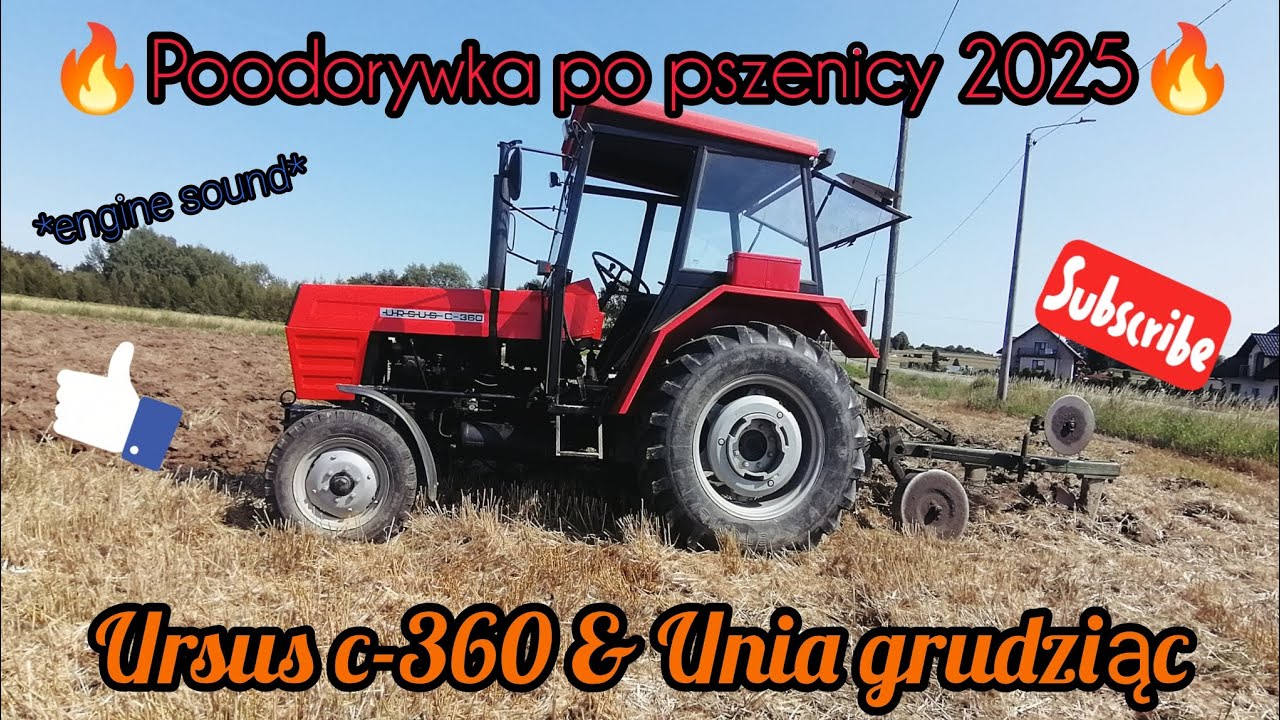 🔥Poodorywka po pszenicy 2025🔥Ursus c-360 & Unia grudziądz🔥*engine sound*🔥