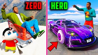 SHINCHAN & DORAEMON UPGRADING ZERO😥 CAR TO GOD CAR😱 | GTA5🔥| #dominator_yt #gta5telugu #shinchan