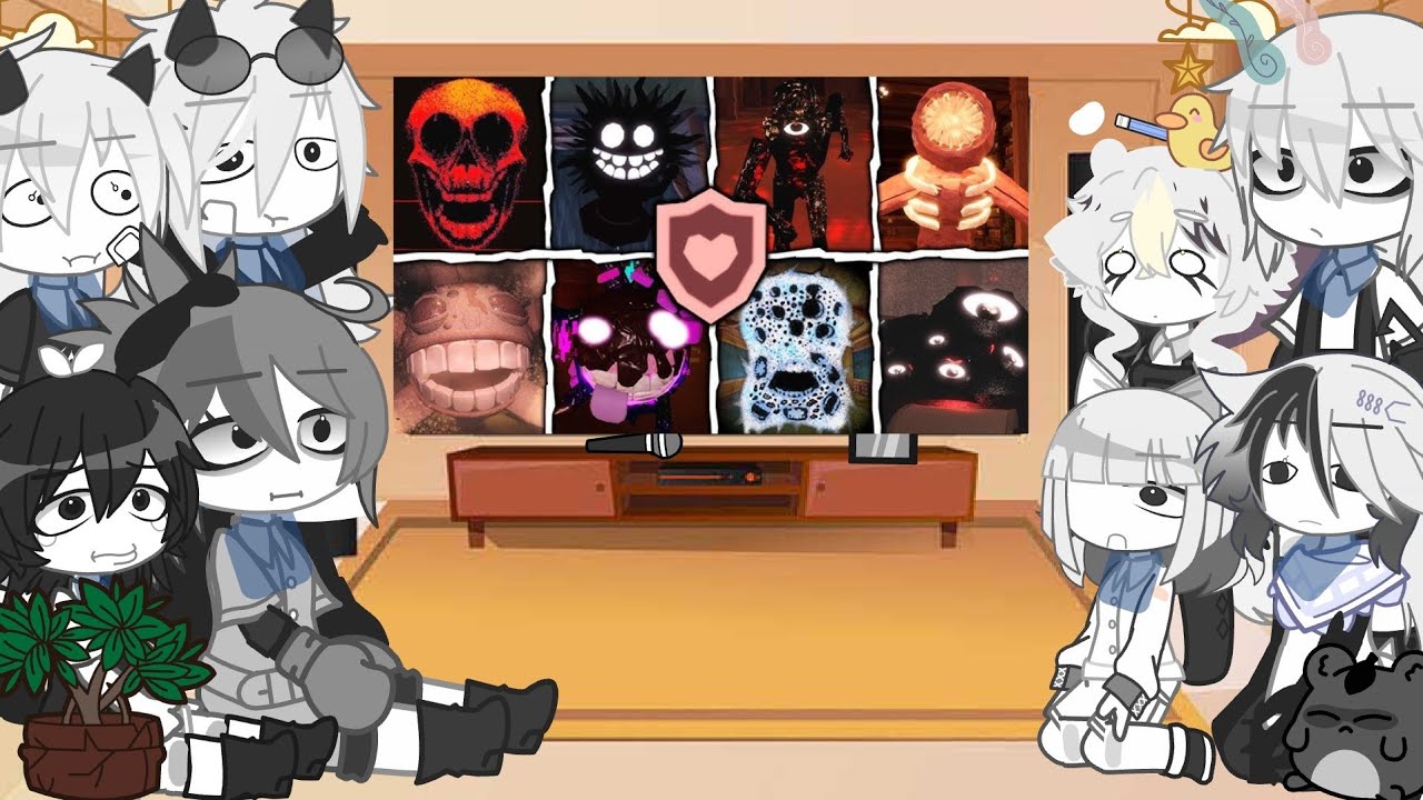 FPE React To Doors God Mode Vs All Entities & Hazards II Gacha Club 🐰