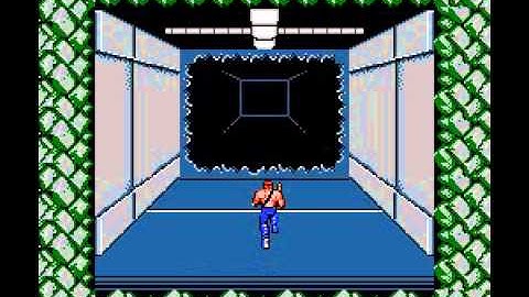 Contra/Gryzor (NES) Stage 2: Base 1