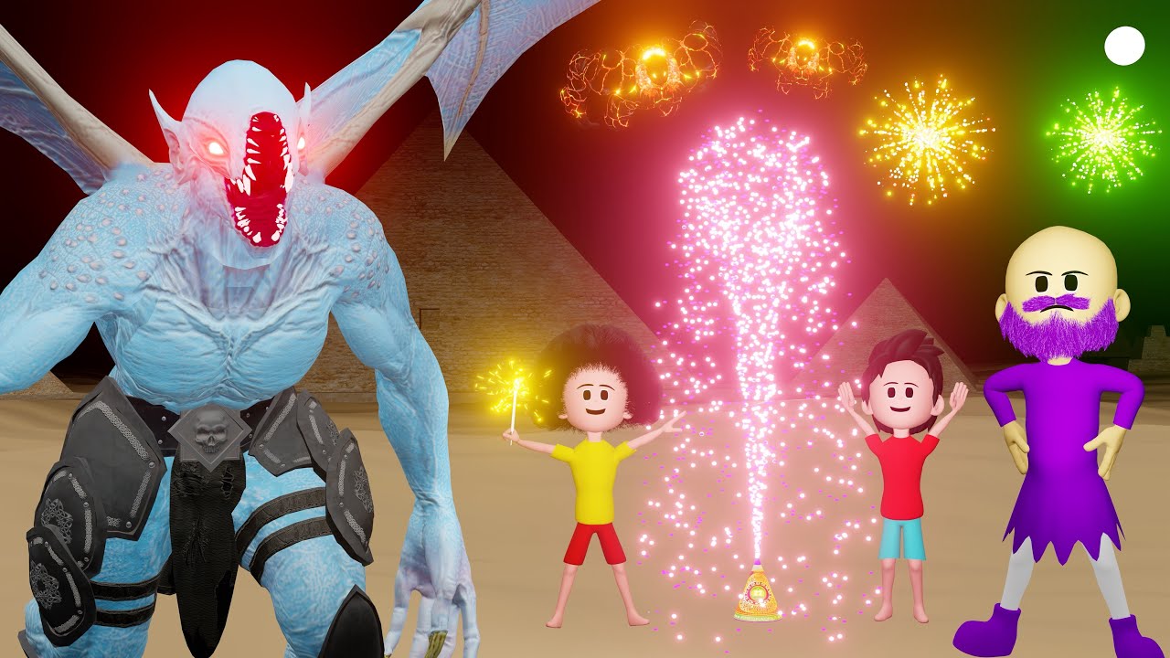 ДИВАЛИ МАЙ МОНСТР | ТИНУ КИ ШАЙТАНИ (ЧАСТЬ 121) | Дивали | Комедийное видео | Пагал Бета | мультф...