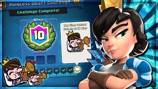 PRINCESS DRAFT CHALLENGE! - LIVE - FREE EMOTE!! - Clash Royale