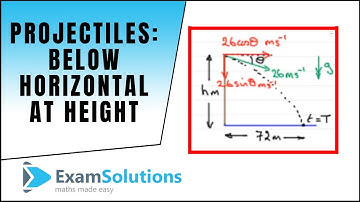 Projectiles : Below horizontal at a height : Tutorial 3 : ExamSolutions