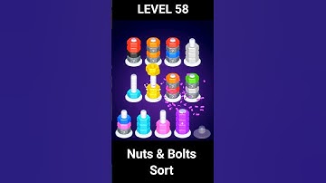 Nuts Sort Level 58 | Nuts and Bolts Games | #shorts #nutssort #nutsandbolts