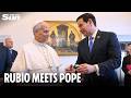 Marco Rubio arrives to meet Pope Leo XIV after Trump's attacks
