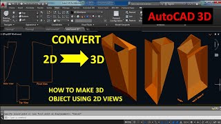 How to Make 3D Object using Different views in AutoCAD: Easy 2D to 3D Conversion #autocad#2d#3d #cad by Knowledge World Express 229 views 1 year ago 7 minutes, 51 seconds
