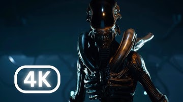 Xenomorph Encounters Scene Cinematic 4K (2023) - Aliens Dark Descent