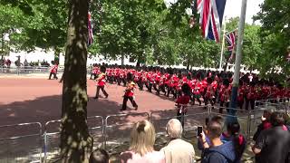 Massed bands of the Guards marching on the mall