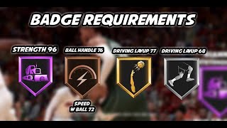 ALL NBA 2K24 BADGE REQUIREMENTS FOR ALL 77 BADGES - Height and Attribute Requirements
