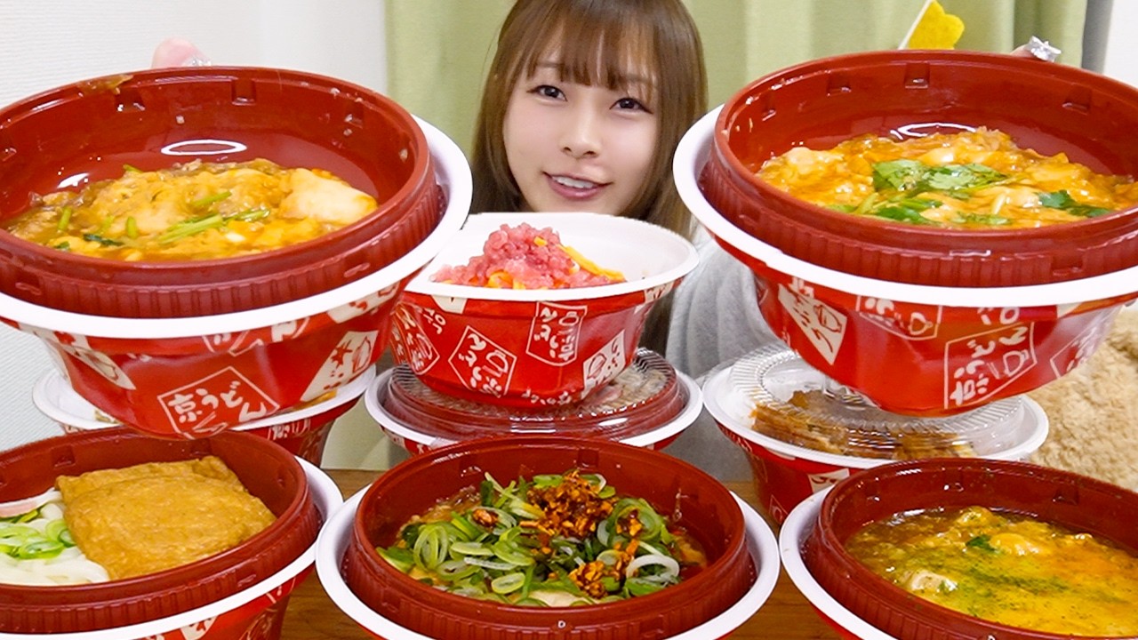 【大食い】なか卯の丼を爆食い