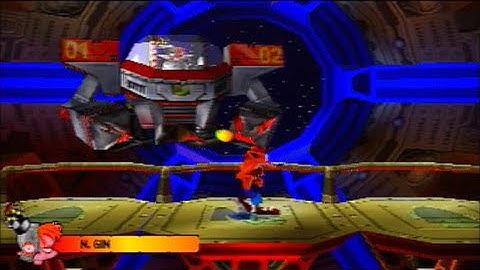 Crash Bandicoot 2: Cortex Strikes Back - (Boss 4) N. Gin *Walkthrough* [PS1]
