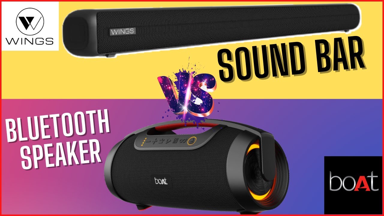 boAt stone 1450 vs Wings center stage 1000 | Sound bar vs Bluetooth speaker 🔥🔥🔥