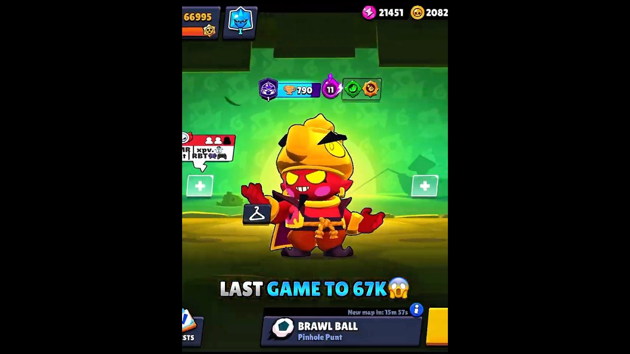 Last game to 67k😱|#brawlstars #edit #67k 