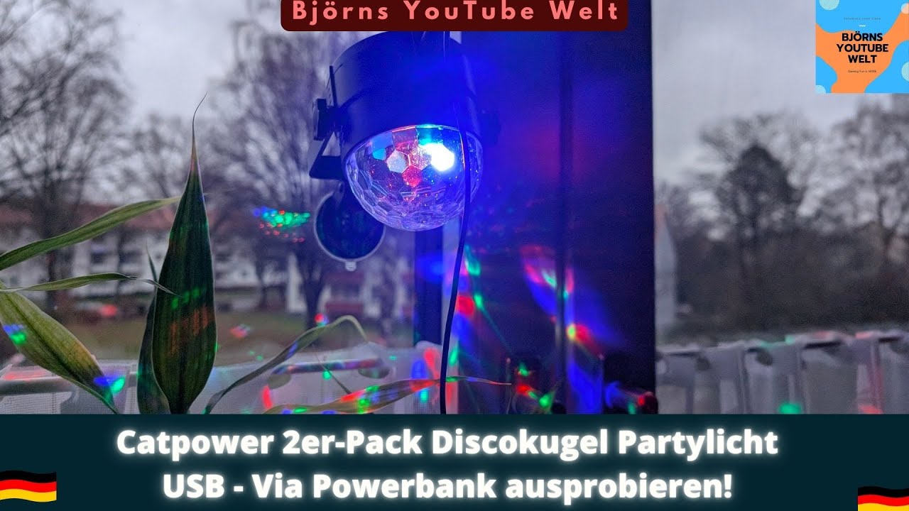 Catpower 2er-Pack Discokugel Partylicht USB - Via Powerbank! Günstig auf Amazon ein Party Hit
