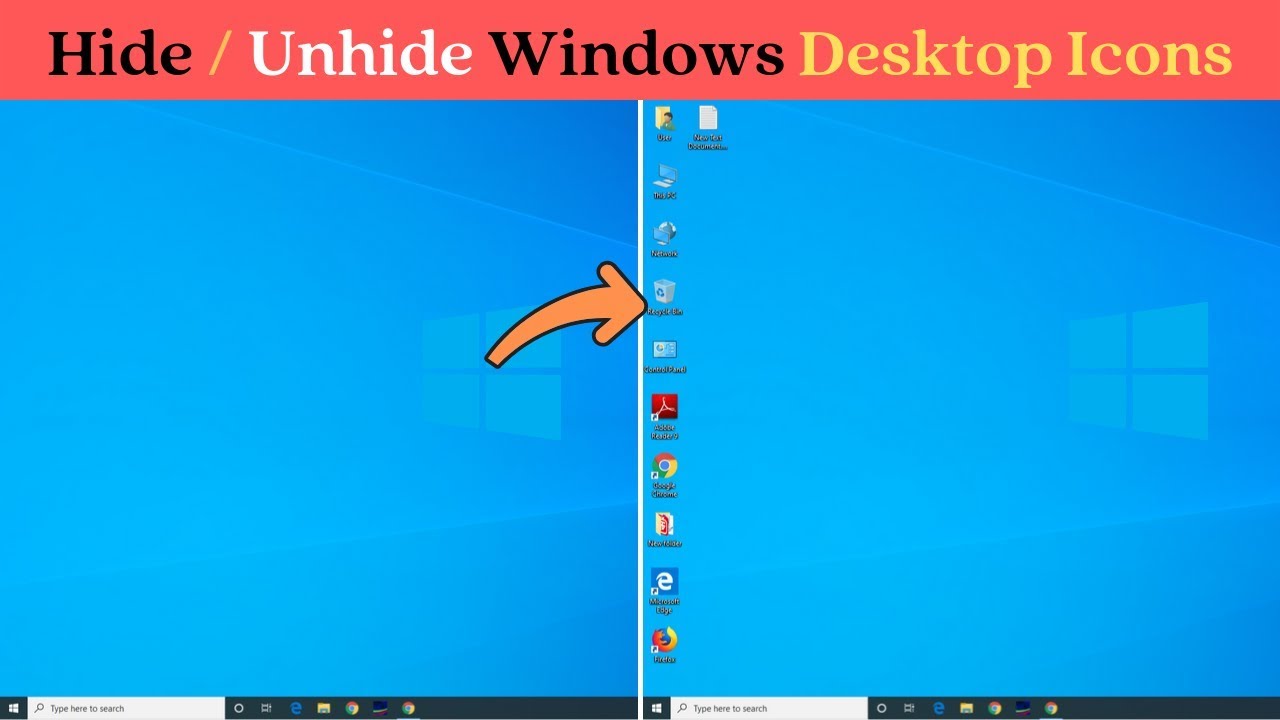 Desktop Icons Not Showing Windows 10 Fix Hide Unhide Desktop Icons