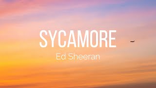 Ed Sheeran - Sycamore (Lyrics)