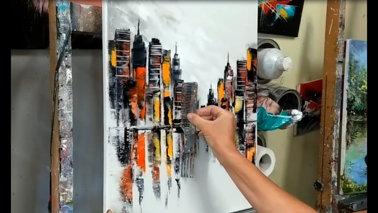 TUTO FACILE: ABSTRACT MANHATTAN par NELLY LESTRADE