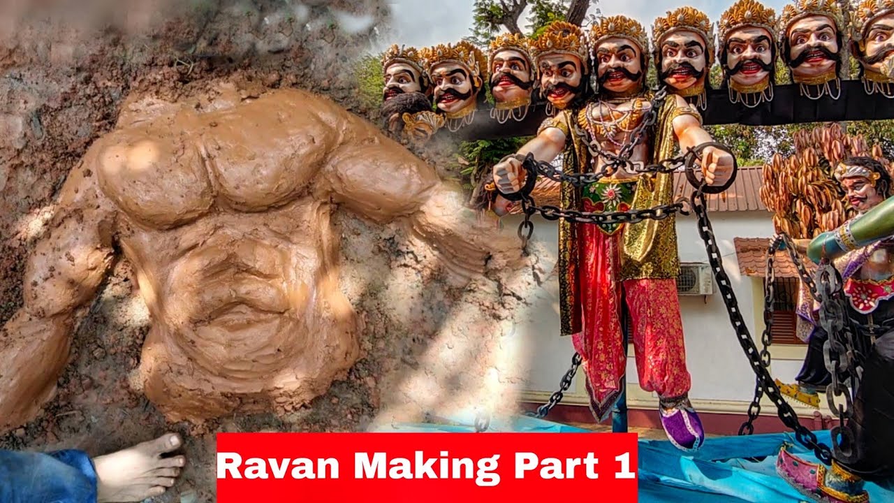 How to Make Ravan Step by Step (Part 1) | Ravan Making video | Narkasur ...