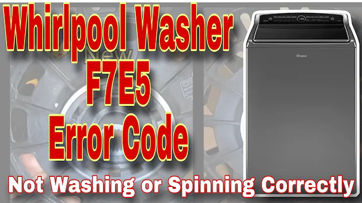 How to Fix Whirlpool Cabrio Washer F7E5 Error Code | Not Washing or Spinning | Model #WTW8500DC5