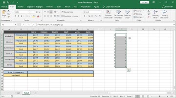 Cómo sumar filas alternas en Excel