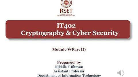IT402 Cryptography and Cyber Security  ModV PartII