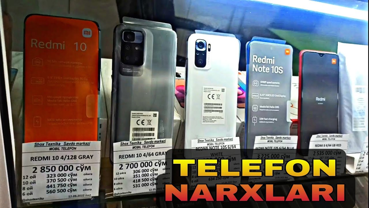 Telefon narxlari Redmi samsung Xiaomi 11T samsung A53 A33 A23 A13 A03 ...