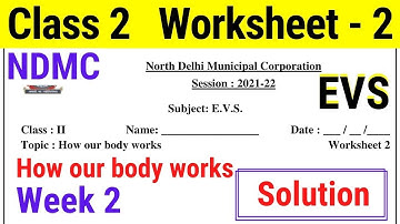 NDMC Class 2 EVS worksheet 2 solution Week 2 (15/04/2021) || worksheet 2 Class 2nd evs