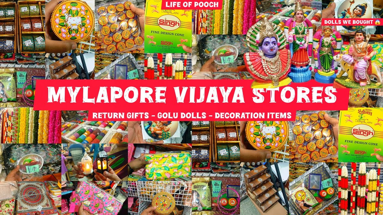 Mylapore Vijaya Stores | Return Gifts |Gollu Dolls |Decoration items| Navarathri Shopping| 🛍🪷😍💕🪔🧿🎆✨️
