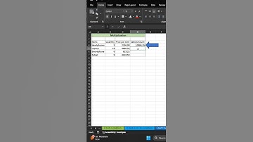 How to use multiplication on Excel ❗#excel #formula #multiplication #multiply #multiplicationtrick