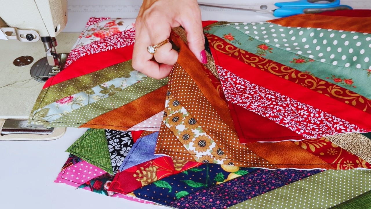 Só SOBRAS de TIRAS de Tecidos 😍 BORA Costurar um Tapete de RETALHOS Super FÁCIL e Lindo?!