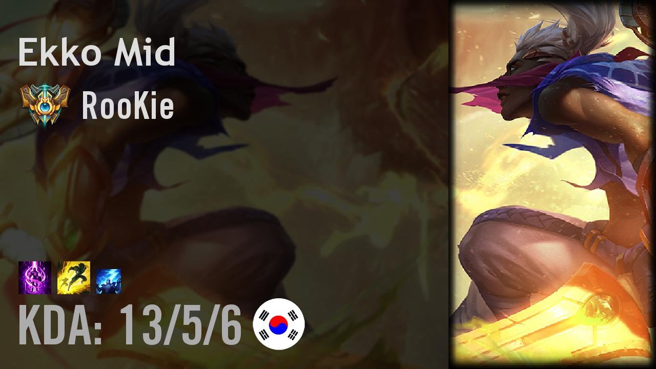 Ekko Mid vs Azir - RooKie - KR Challenger Patch 6.15