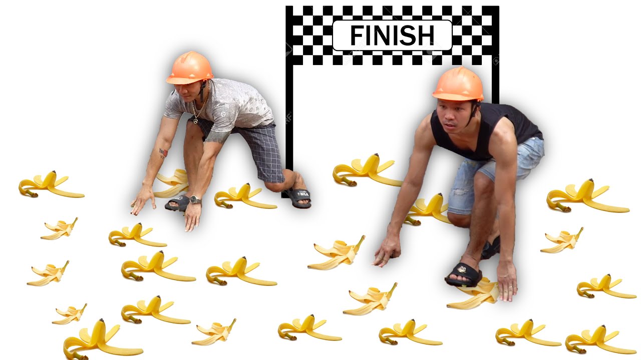 PHD | Thử Thách Chạy Trên Vỏ Chuối | Challenge Running On Banana Peel