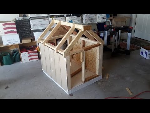 Insulating The Dog House And Installing Paneling And Roofing 