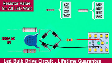 How to make LED Bulb Drive Circuit || All Watt 3W 6W 9W 12W 18W 24W 48W 96W Mcpcb