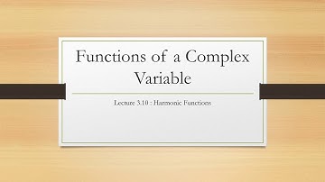 Lecture3 10 Harmonic Functions