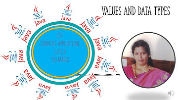 VALUES AND DATA TYPES OF JAVA