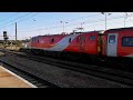 LNER Class 91 (91106) powering out of Peterborough with fan rev up on its way to London King's Cross
