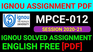 MPCE 012 Solved Assignment 2021, MPCE 12 Solved Assignment 2020-21 in English, MPCE 12 Assignment