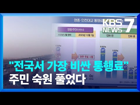   전국 최고 통행료 이제 그만 주민 숙원 풀었다 KBS 2023 02 28