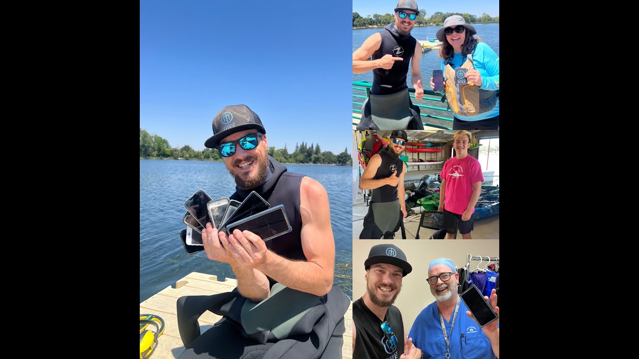 Нашли 8 телефонов за одно погружение! Один всё ещё был включён, а другой снова включился после го...