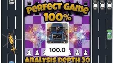 Chess Game Analysis Of 100% PERFECT Game (Depth 30) With Checkmate!