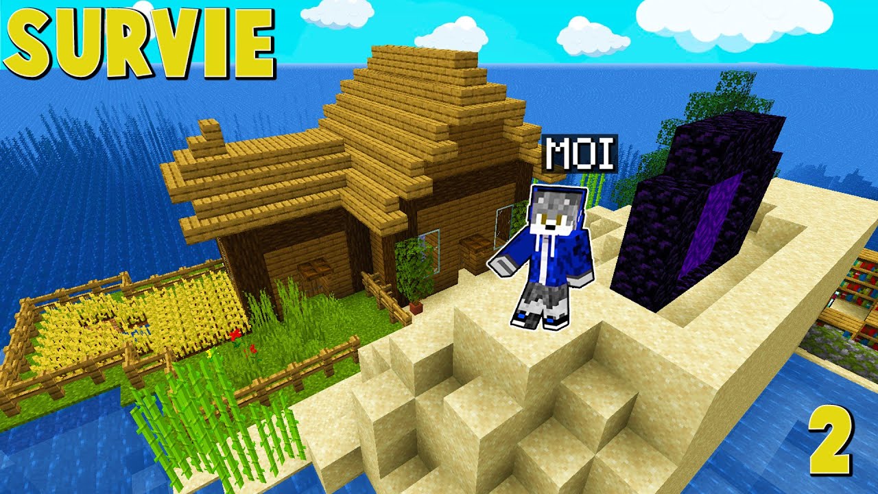 SURVIVRE SUR UN ÎLE PERDUE AU BEAU MILIEU DE L'EAU DANS MINECRAFT (#2