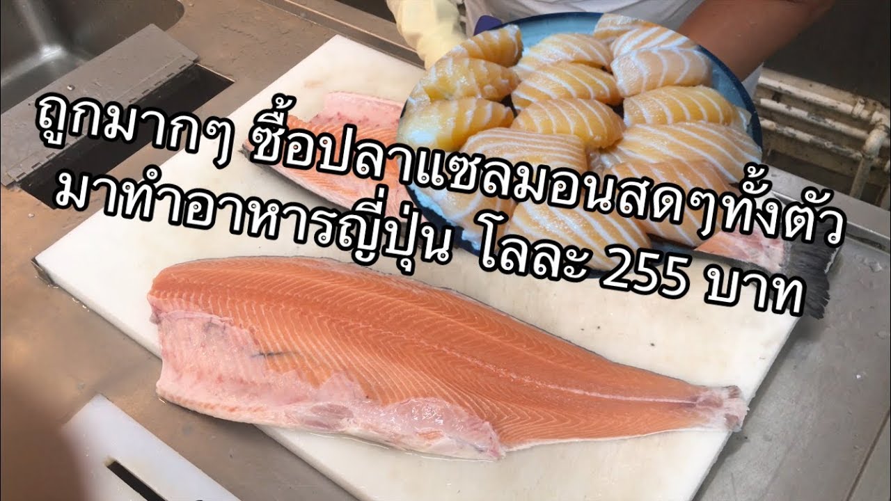 ถูกสุดๆ ซื้อปลาแซลมอนสดๆทั้งตัว ราคาโลละ 255 บาท ที่ Makro คชก. EP12