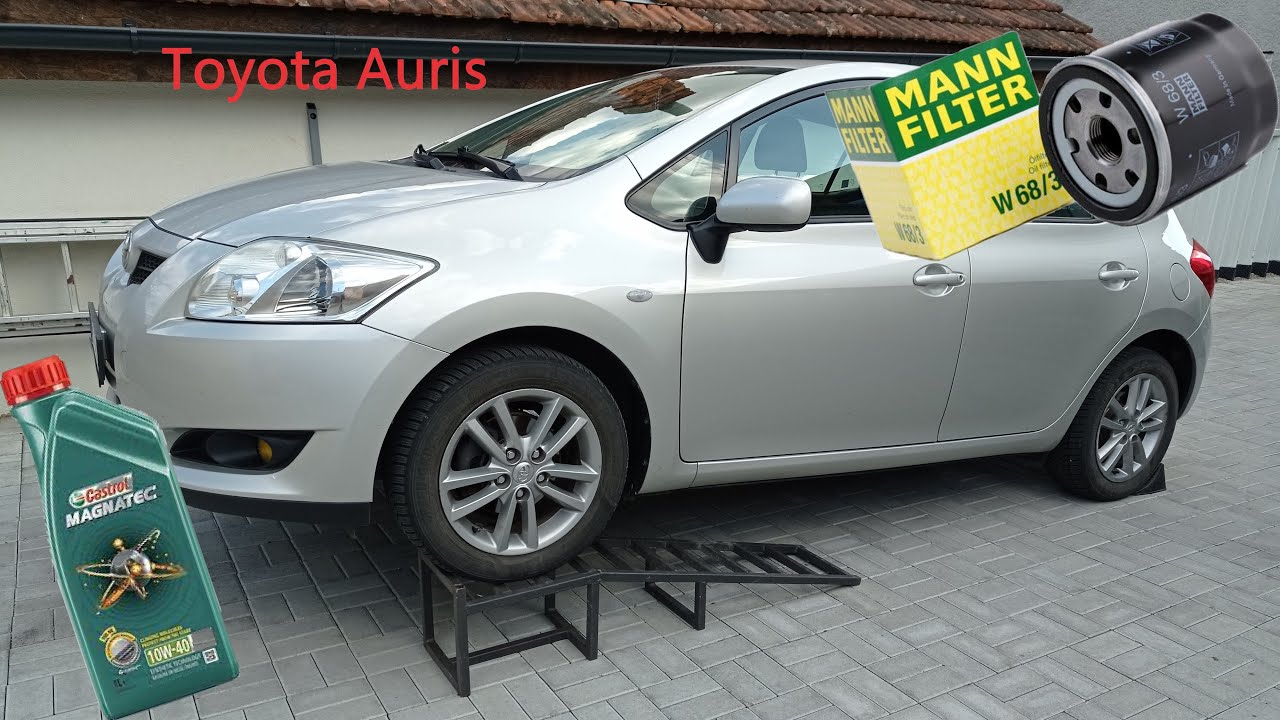 Oil Change Toyota Auris 1.6 VVTi, 91kw changeoil toyota auris YouTube