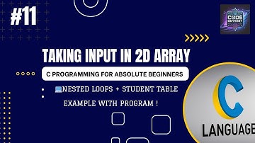 c tutorial: How to Take Input in 2D Array in C with Example | Urdu Hindi | For Beginners