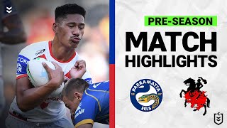 Parramatta Eels v St George Illawarra Dragons | Match Highlights | Pre-Season, 2022 | NRL