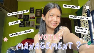 Hotel management par charchaa|Salary?|Department|Courses ?